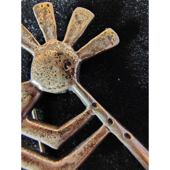 Vtg CS 925 Mexico Sterling Kokopelli Brooch Tested Signed Flute Dancer 2" 12.59 - Picture 5 of 9